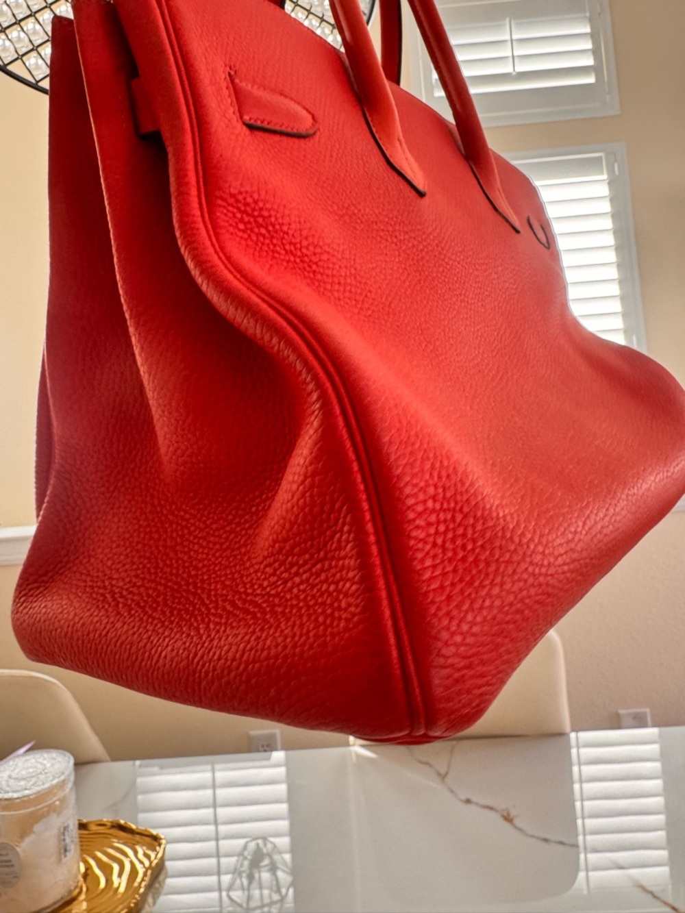 Hermes Birkin 35 clemence rouge pivoine 2015 - Picture 12 of 16